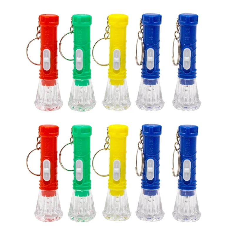 10 Paket Mini Anahtarlık El Feneri Parlak LED Küçük Anahtarlık Meşale cep lambası