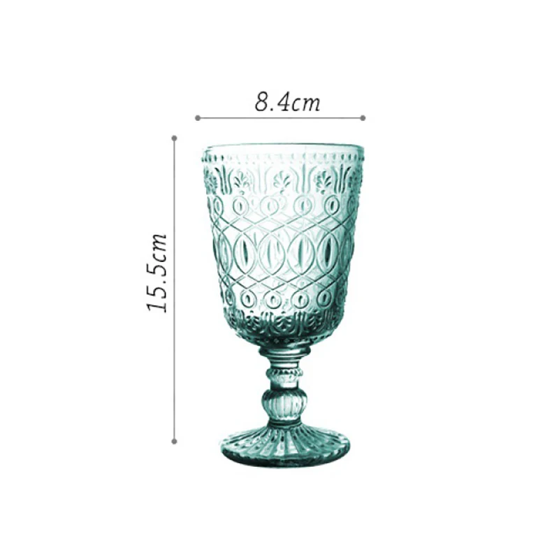 Vintage Kabartma şarap bardağı Bardak Renk Kabartmalı Kadeh Ev Suyu Su Bardağı Düğün Parti Şampanya kokteyl bardağı Cam Hediye 350ml