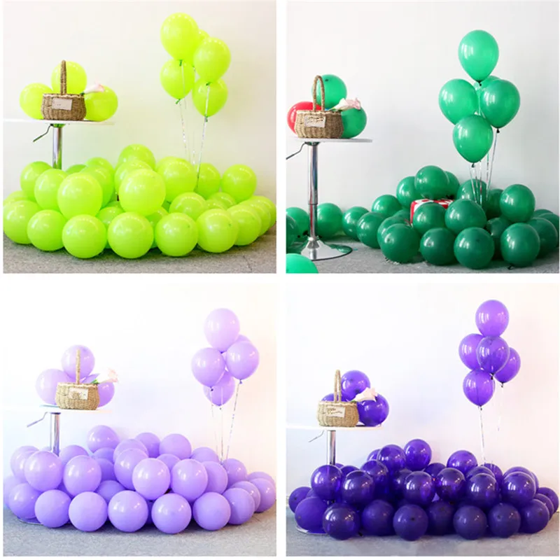 5 adet 12 inç Mor Macaron Balonlar Yeşil Lateks helyum balonları Düğün Doğum Günü Bebek Duş Parti Malzemeleri Çocuklar Hava Topları Globos