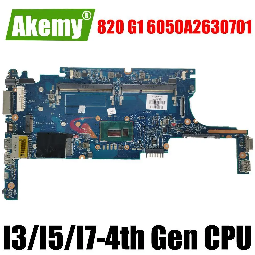 HP 820 İÇİN G1 Laptop Anakart anakart 6050A2630701 anakart DDR3 I3 I5 I7 4th Gen CPU